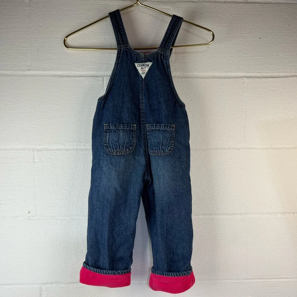 Oshkosh Fleece Lined Denim Overalls, 2T